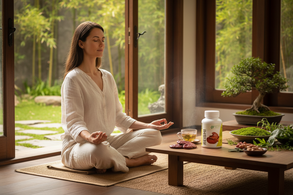 Estilo de vida - Persona en bienestar con Reishi