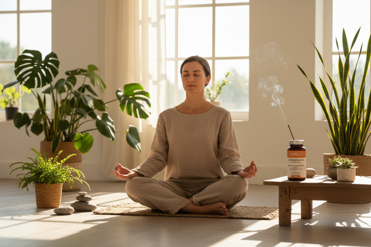 Estilo de vida - Persona relajada con Ashwagandha Complex