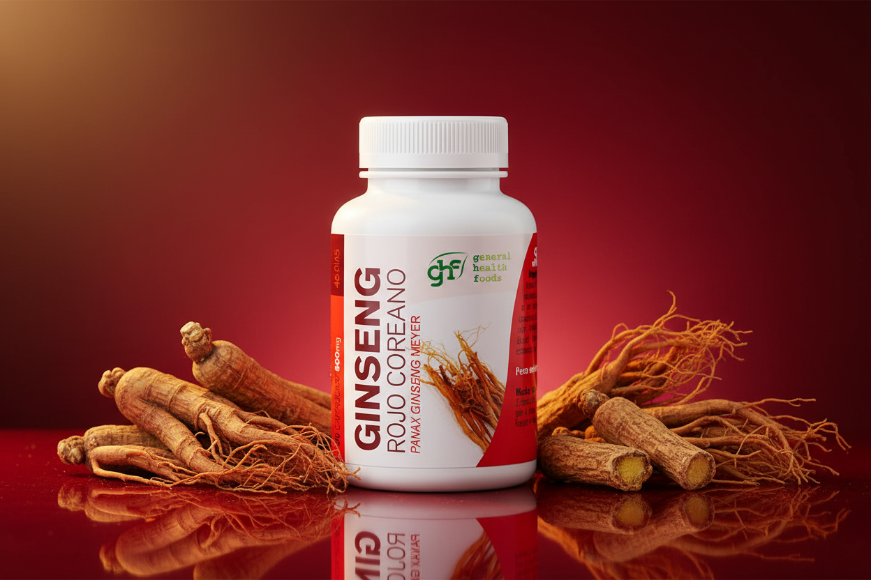 Ginseng Rojo Coreano con raíces