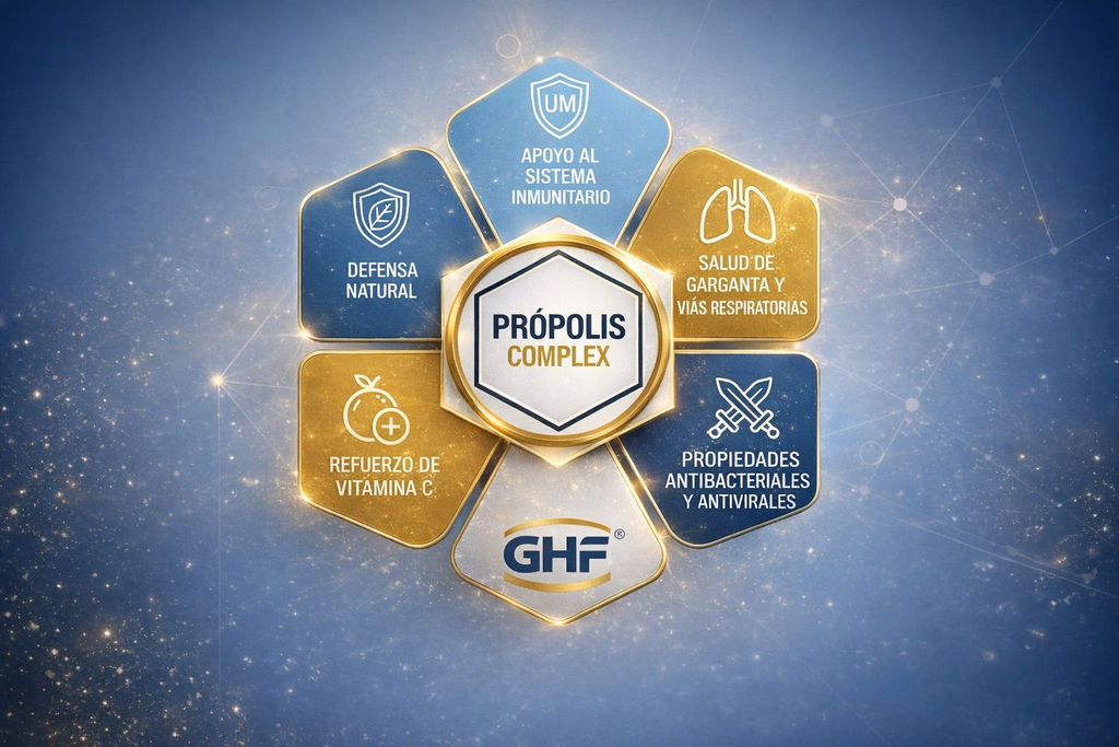 GHF Propolis Complex Chewable 800mg with Echinacea, Thyme, Vitamin C and Honey - 100 Tablets