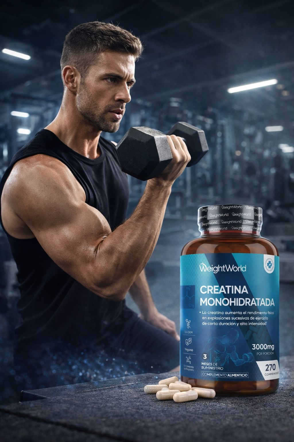 WeightWorld Creatina Monohidratada 3000mg - 270 Comprimidos