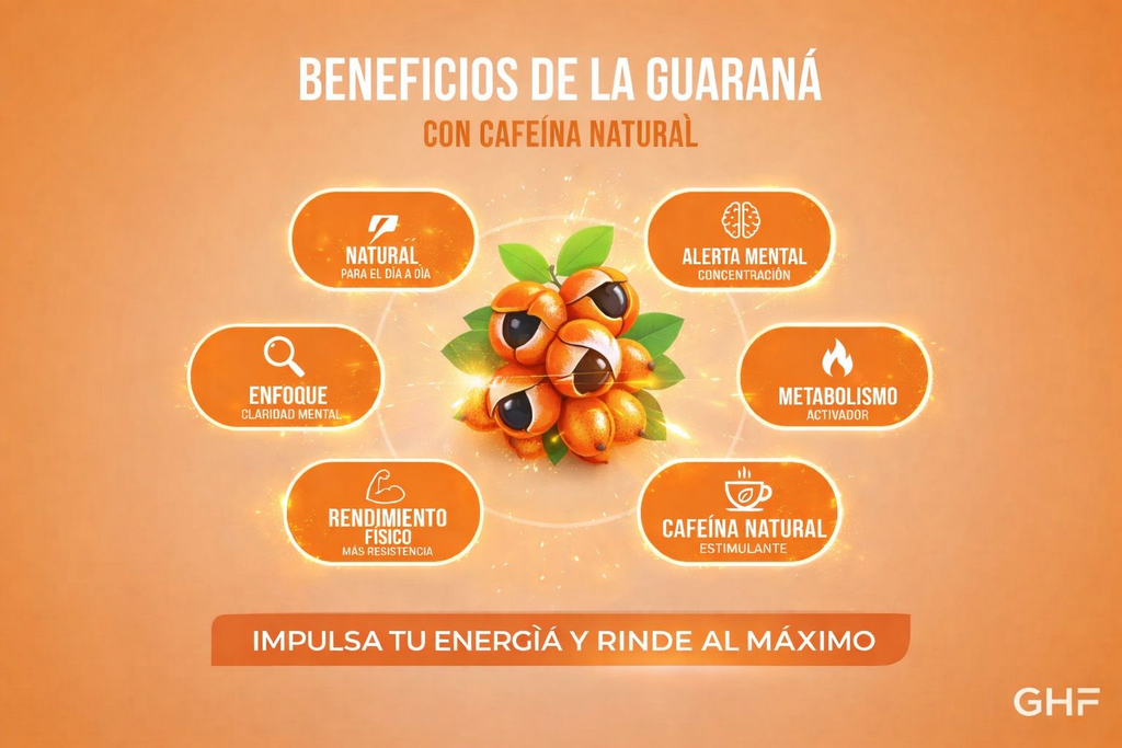 GHF Guarana 600mg with 89mg of Natural Caffeine - 120 Tablets Natural Energy