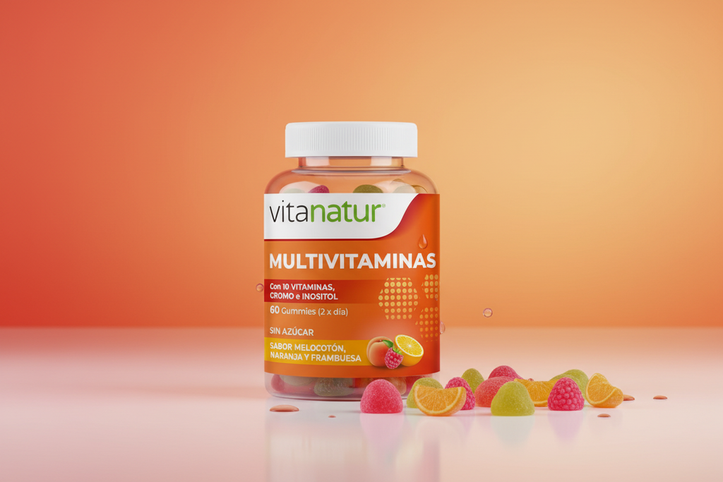 Multivitaminas Gummies presentación colorida