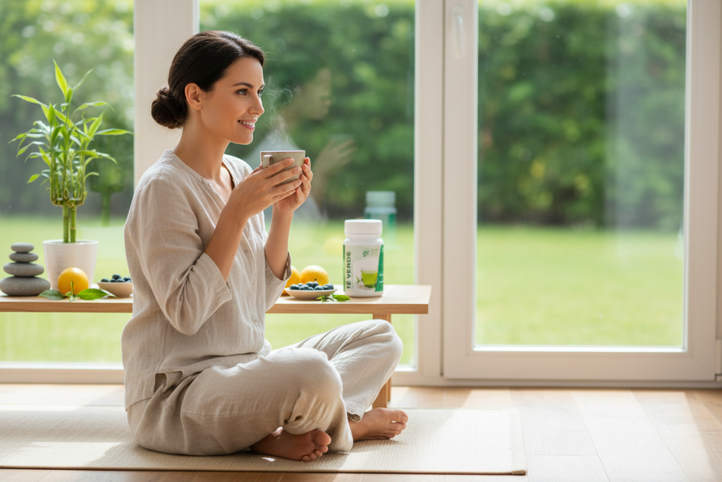 Estilo de vida - Persona con té verde