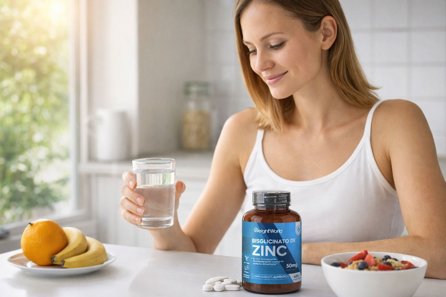 WeightWorld Bisglicinato de Zinc 50mg - 400 Comprimidos