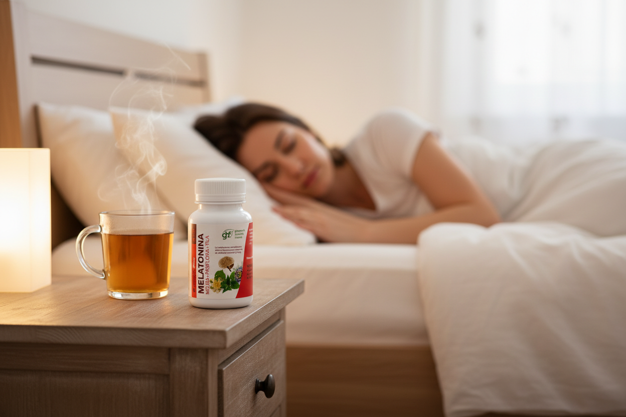 Melatonina con Melisa, Pasiflora y Tila 650mg | 60 Cápsulas | GHF