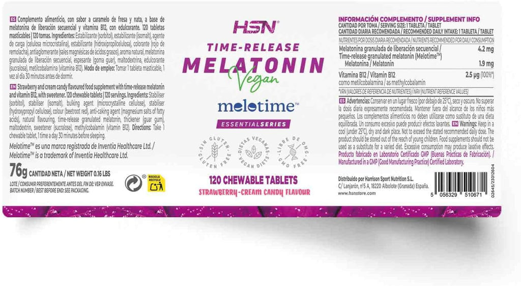 Chewable Sequential Release Melatonin Melotime™ 1.9mg - 120 Tablets