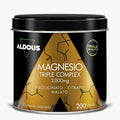 Aldous Magnesium Triple Complex 3000mg - Bisglycinate + Citrate + Malate 422.6mg Elemental - 200 Capsules