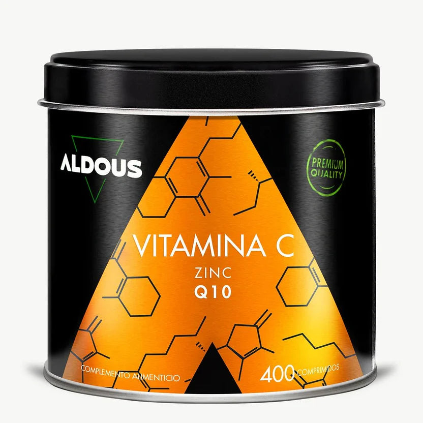 Vitamina C con Zinc y Coenzima Q10 | Defensas, Energía y Antioxidante Premium Aldous