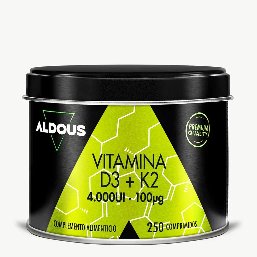 Aldous Vitamin D3 + K2 - 4,000 IU + 100µg - 250 Tablets Bones and Immunity